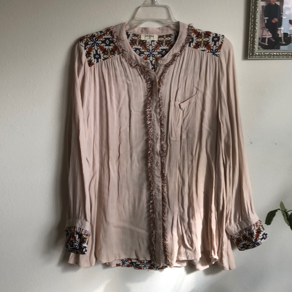 Fray fringe Blouse by Umgee